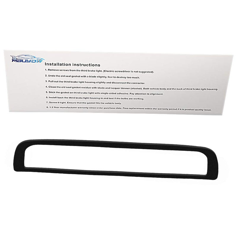 MbuyDIY 3rd Third Brake Light Gasket Seal Compatible with 2014-2018 Chevy Silverado 1500 GMC Sierra 2500HD 3500HD High Mount Stop Lamp Assembly, Single-Sided Adhesive - Image 1
